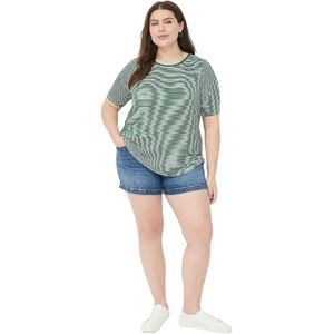 Lane Bryant Flex Magic Waistband Sig. Fit Mid-Rise Boyfriend Midi Short - Sz 16